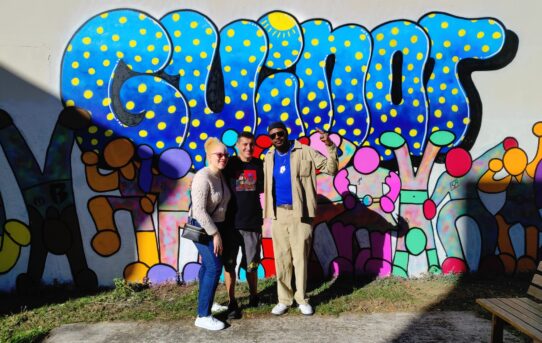 Atelier Graffiti au centre de formation Guinot, pour malvoyants